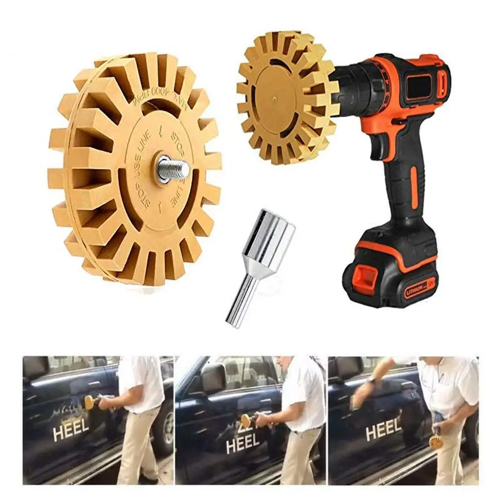 

4 Inch 100mm Rubber Eraser Wheel Tool Car Glue Adhesive Sticker Decal Remover