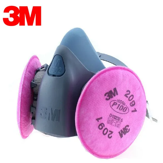 

3M 7502+2091 Original Half Facepiece Reusable Respirator Mask Respiratory Protection 99.97% Filter Efficiency LT033