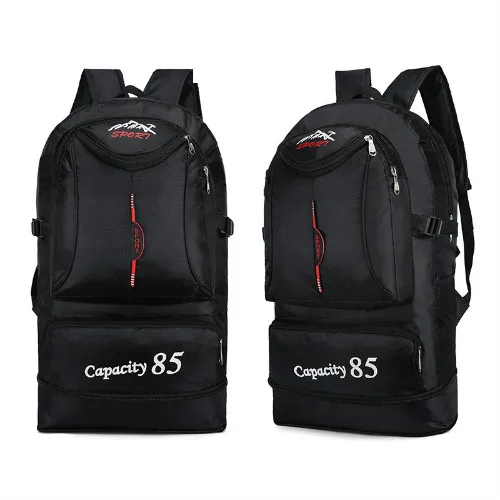 Black Waterproof Backpack Hiking Bag Cycling Climbing Backpack Travel Outdoor Mountaineering Bags Hike Pack Men Women Sports Bag 60 L - Цвет: Black