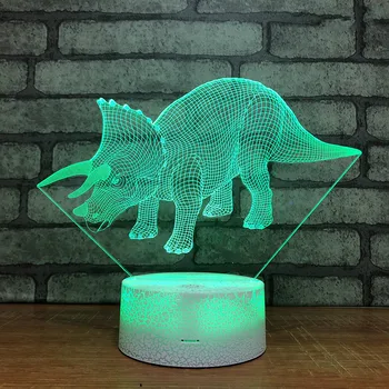 

Crack Base Led Night Light Colorful Touch Led Bedside Lamp Creative Individual Dinosaur Led Usb 3d Light Fixtures