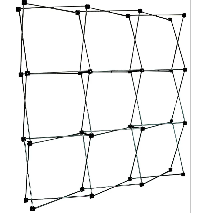  230x230cm(3x3) Aluminium Alloy Spring Extend Type Pop Up Banner Display Stands Foldable For Trade Show Booth Advertising 1 Set 