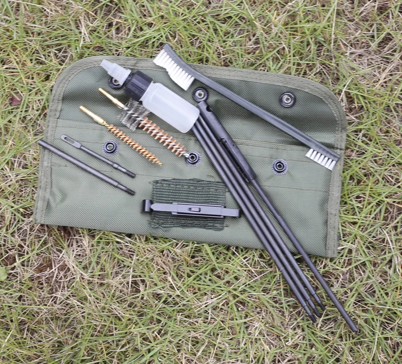 M16 Rifle Gun Cleaning Kit Set Cleaning Rod Nylon Brush Cleaner