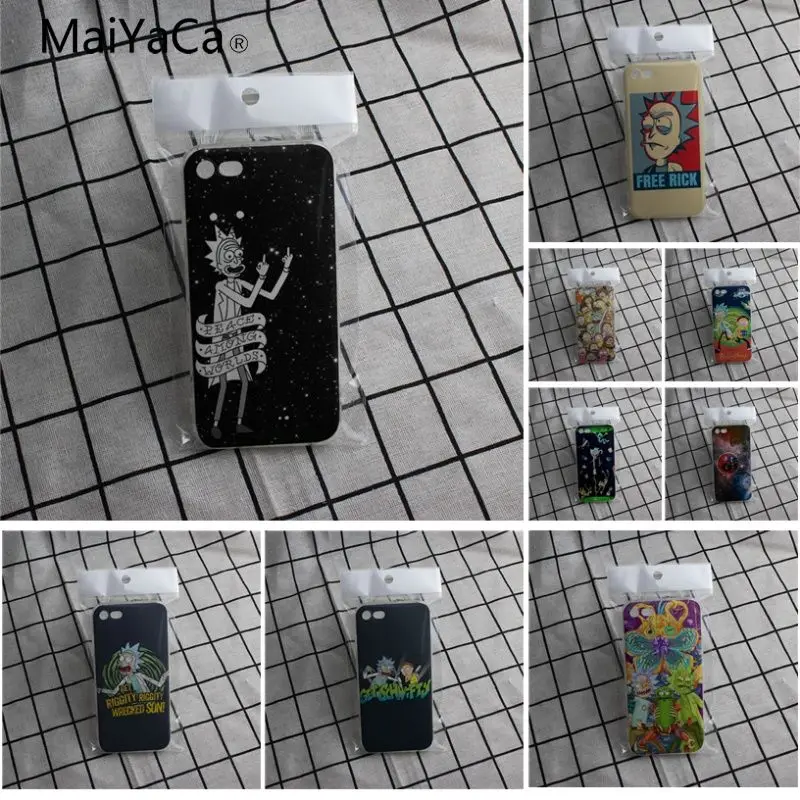 

MaiYaCa Rick Morty TPU Soft Rubber Transparent Phone Case Cover For iphone 8 8plus and 7 7plus 6s 6s Plus 6 6plus 5s Cellphones