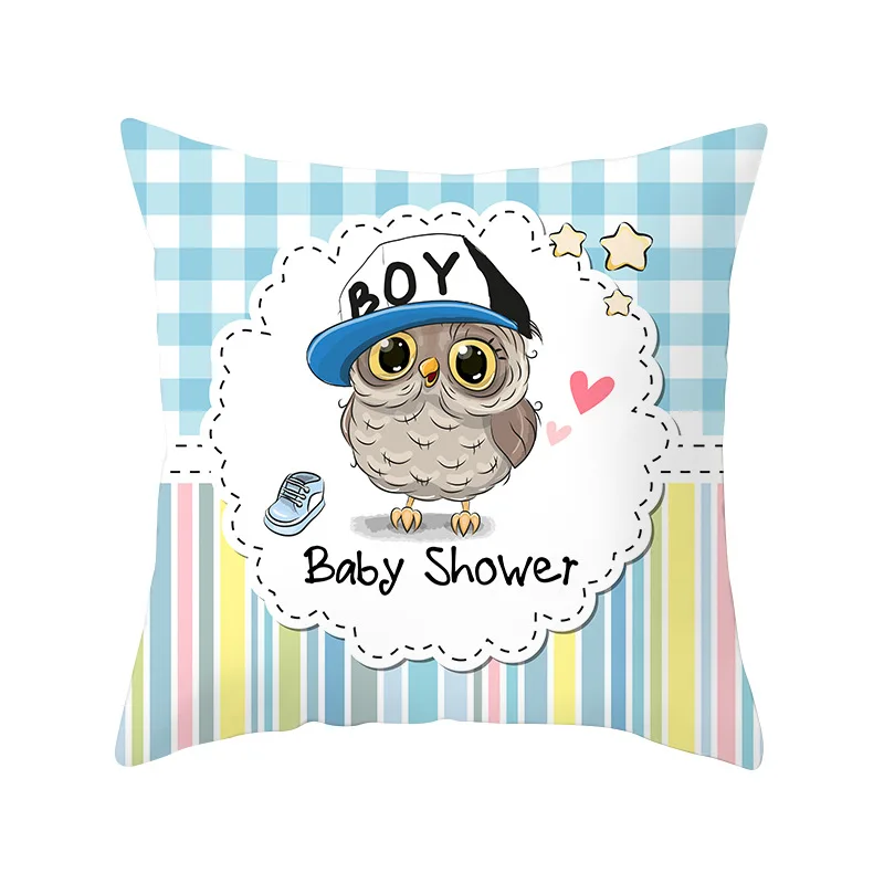 Милая сова Подушка Baby Shower квадратный Рождественская Подушка Чехлы Cojines Decorativos Para диван подушки для дивана размером 45*45 см