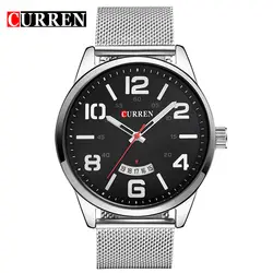 CURREN Relogio Masculino мужские часы лучший бренд роскошные оригинальные часы Полный Сталь Кварцевые наручные часы модные Бизнес часы