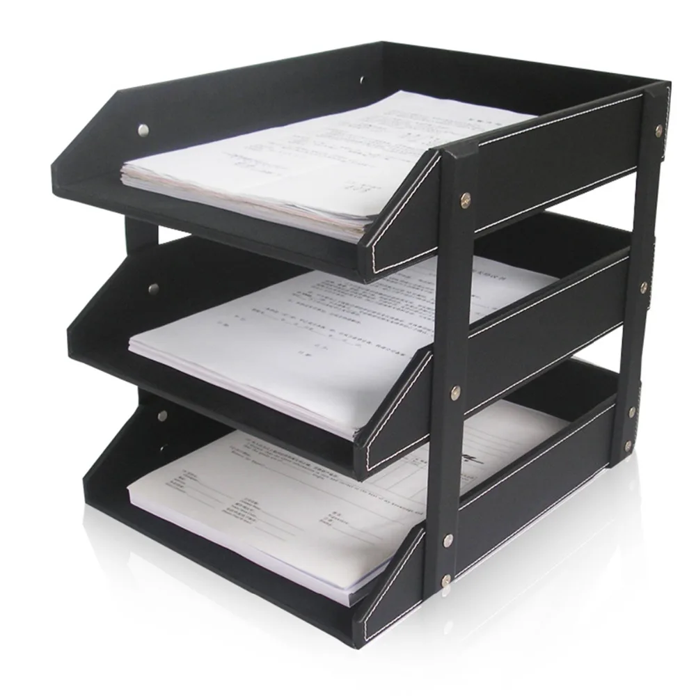 Office Accessories Desk Gift Set Card Holder Large File Rack Stationery Organizer Tissue Box Ashtray Document Tray