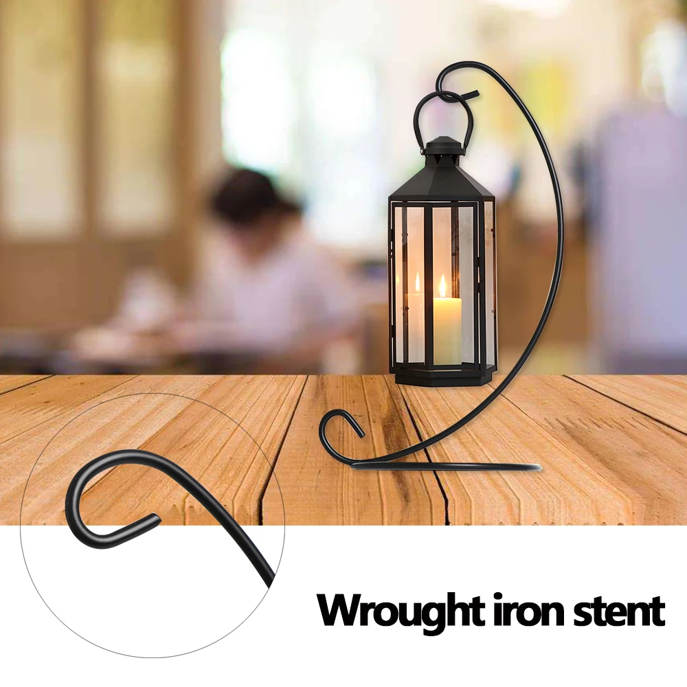 

New Elegant Retro Candlestick Iron Wedding Candle Holder Glass Ball Lantern DIY Hanging Stand Snowpear Furnishing Articles