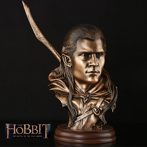 

Estartek 1/4 The Lord of The Rings Hobbit Elf Prince Legolas Copper Iron Painting Bust Statue for Collection and Holiday Gift