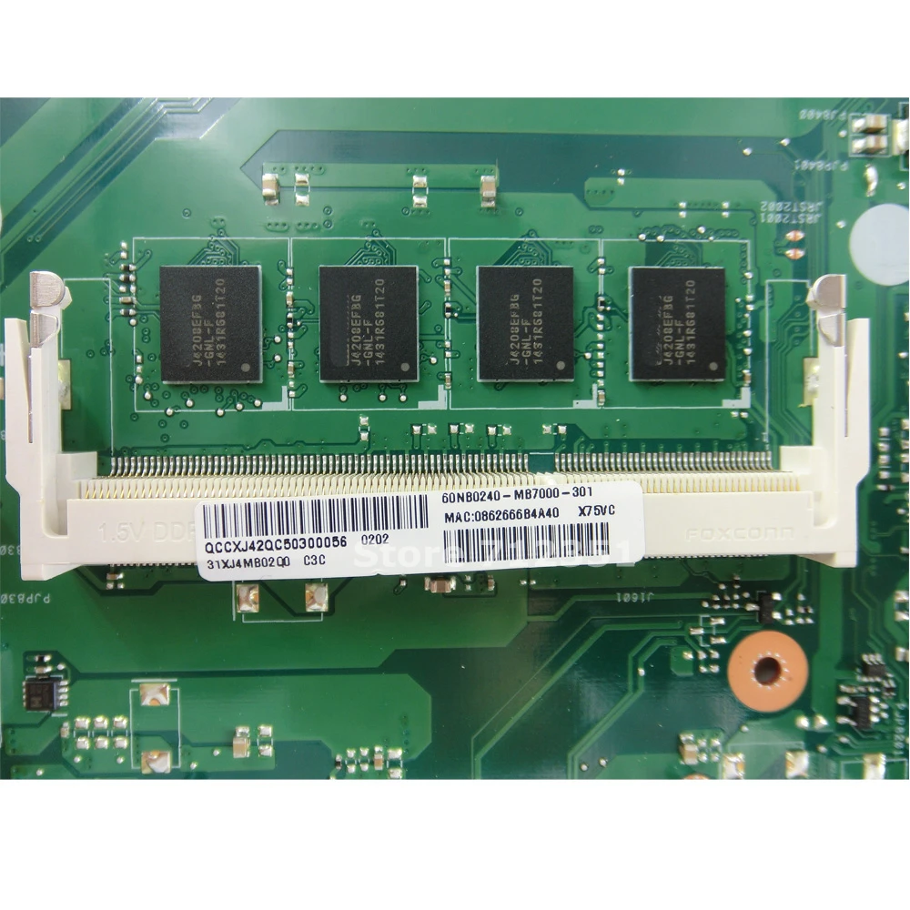  X75VC i3-2370 CPU 4GB RAM GT720M 2GB Motherboard For ASUS X75VF75V X75VB X75VD X75VCP Laptop mainbo