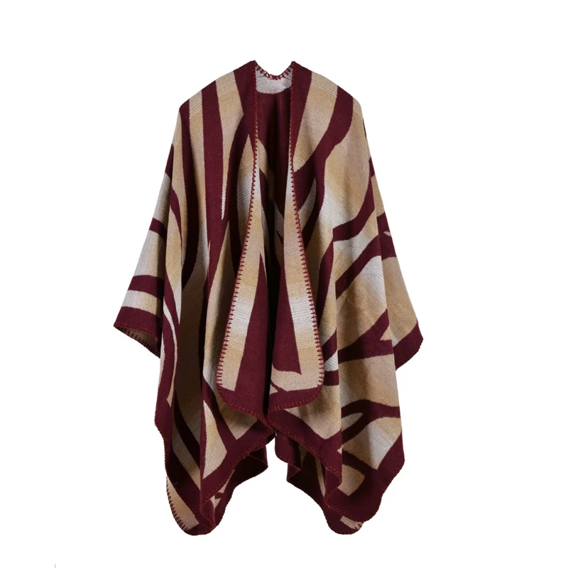 

New Women winter scarf fashion ponchos and capes cashmere blanket scarves thick warm shawl Christmas gift echarpe hiver femme