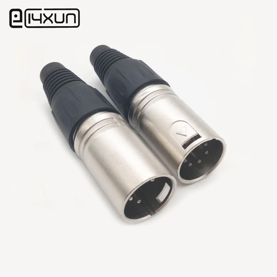 EClyxun 1 шт. XLR баланс 5pin штекер микрофон аудио разъем для колонок кабели