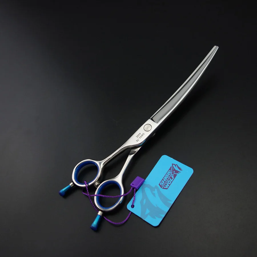 7 inch High quality Left handed Professional Pet Scissors,Curved