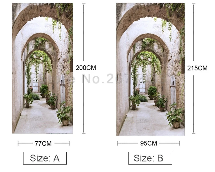 2 шт./компл. 3D Творческий арки Стикеры s двери стены Стикеры DIY настенные Спальня домашний Декор ПВХ Водонепроницаемый двери Стикеры имитация
