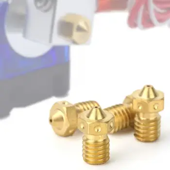 

4PCS 3D Printer Accessories V6 Brass Upgrade Hotend TitanJ-Extruder Nozzle 0.5/1.75mm