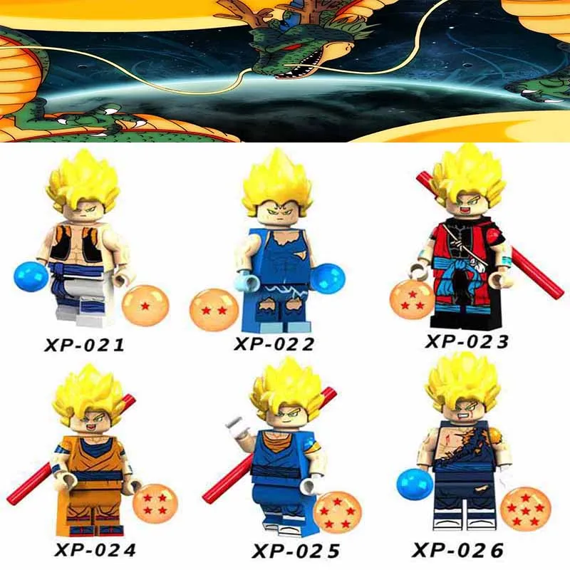 

Hot Single Sale Dragon Ball Figure Z Son Goku Vegeta Master Roshi Krillin Building Block Set Models Toys for Children JM163