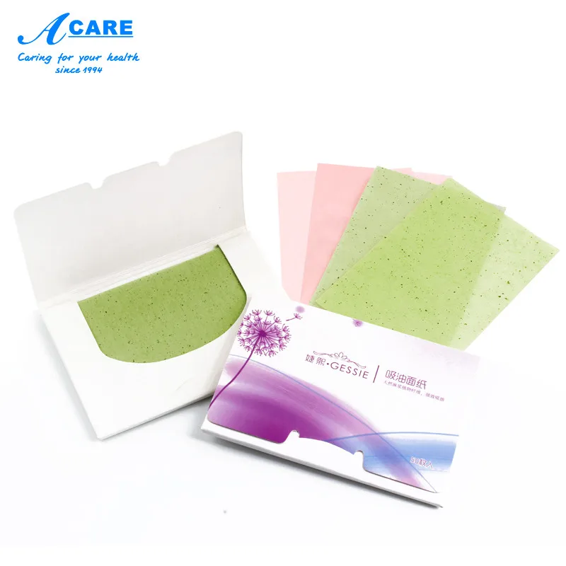 50sheets/pack Tissue Papers Oil Blotting Sheets Face Makeup Cleansing Oil Absorbing Face Paper