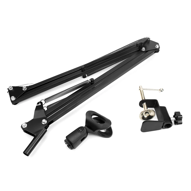 

Original Brand Metal Extendable Recording Microphone Stand Tripod Boom Scissor Arm Holder With Microphone Clip Mounting Clamp