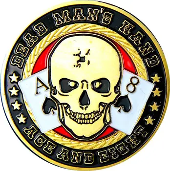 

Casino Metal Chip Coins Skull Poker Card Guard Protector Lucky Souvenir Model,Free shipping