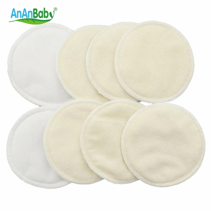 Ananbaby-coussinet d'allaitement en bambou | Pour maman, réutilisable, imperméable, 4 couches, coussinet d'allaitement, vente en gros HA040S (lot de 4)