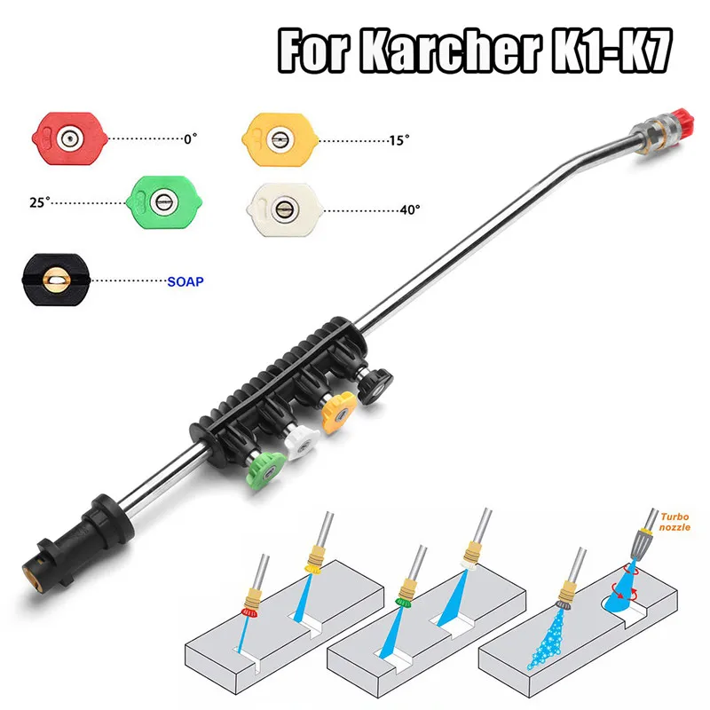 Новая Металлическая струйная насадка для распыления воды с 5 насадками для быстрой насадки для K K1-K7 для серии K Запчасти для мойки высокого давления
