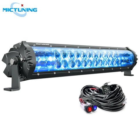 direto de Alta Barra de Luz Mictuning M1s 19 Potência Dupla Fileira Levou Trabalho Off Road Condução Iluminação W e atmosfera Lâmpada & Cablagem