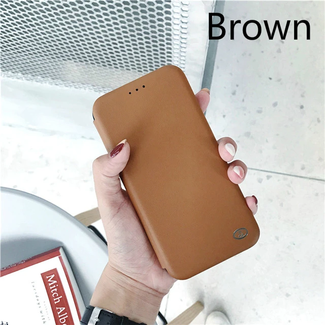 Buluby кожаный флип-чехол для Iphone X, Xr, Xs, Max, 8, 7, 6, 6s, S Plus, слот для карт, роскошный защитный чехол, подставка для телефона, Fundas - Цвет: Brown