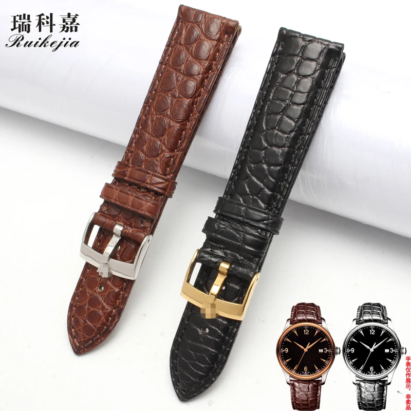 

Crocodile leather strap men's leather for Rx log type Ditong take green black water ghost air fighter type 18 19 20 21mm