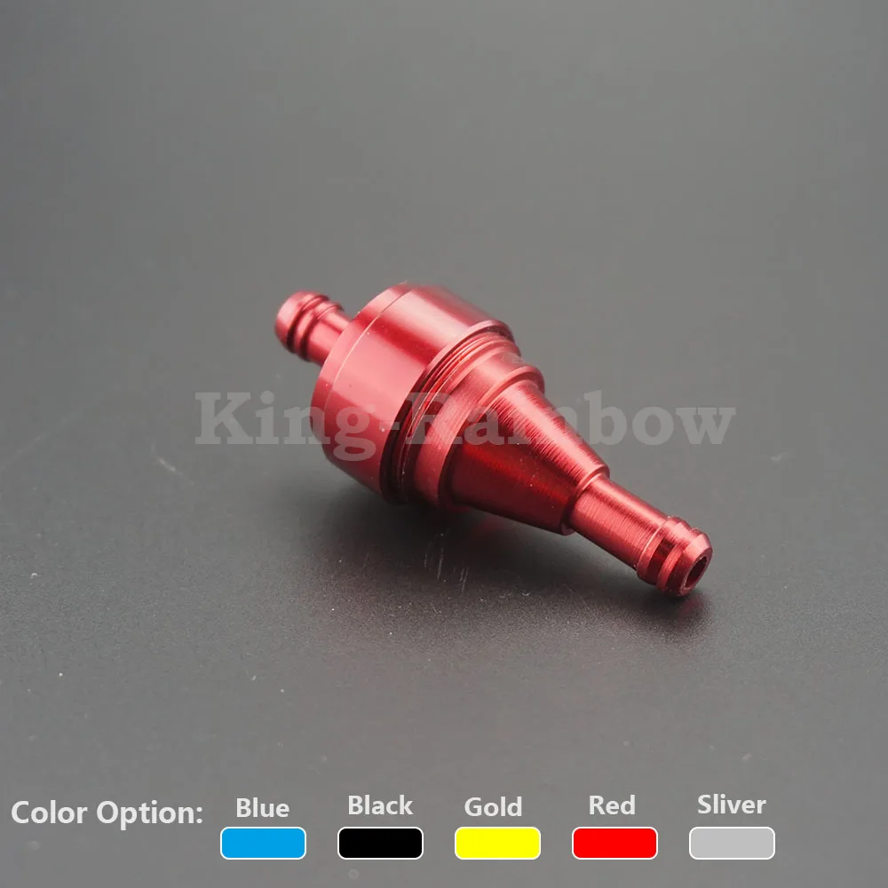 New Red Aluminum Oil Gas Fuel Filter Mini Pocket For Motorcycle Pit
