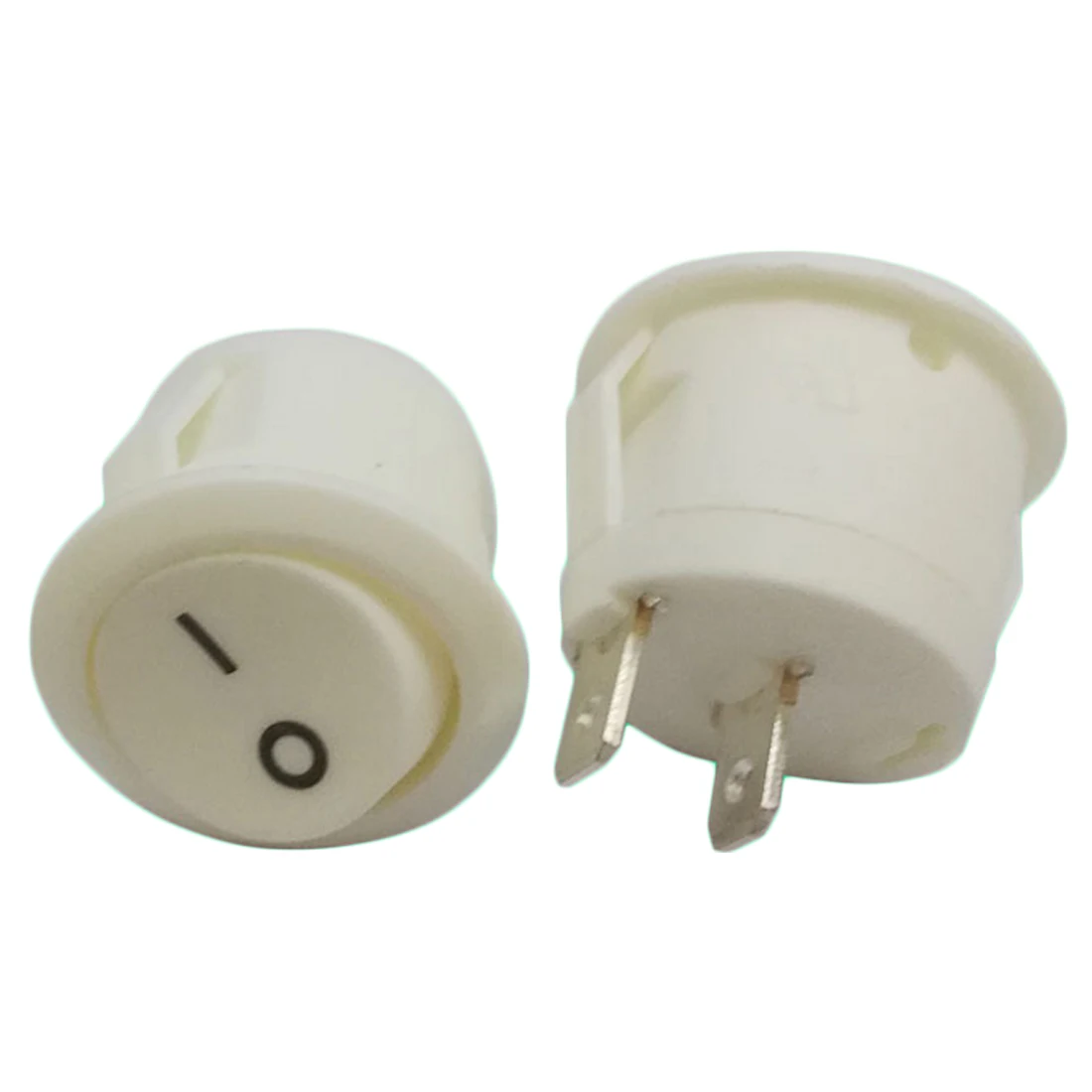 

2 Pin Power Switch 10pcs AC 6A 10A 250V On Off SPST Round Boat Rocker Switch Black Push Button Switch