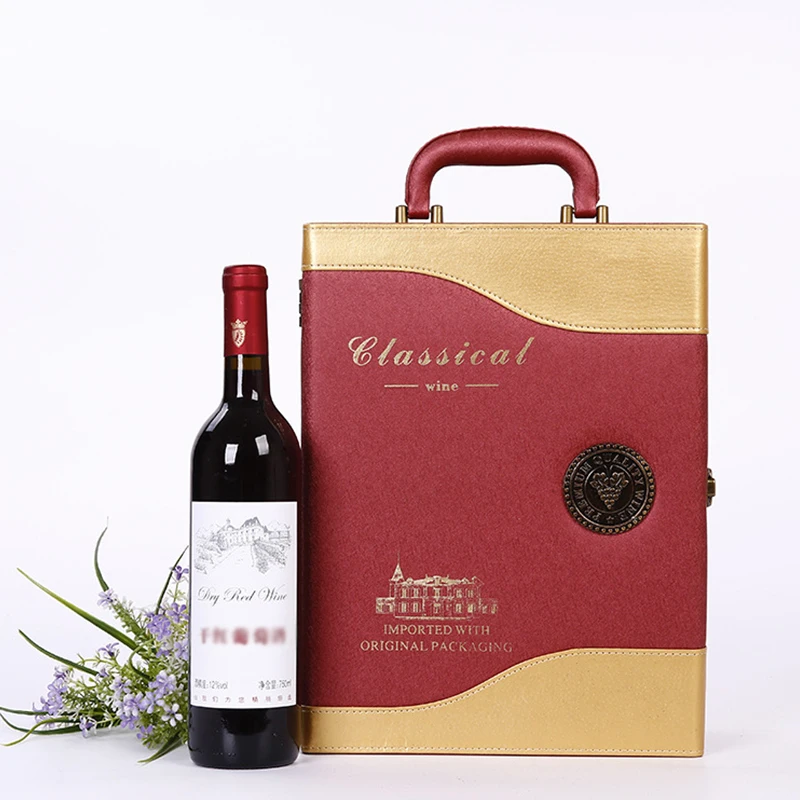 Креативная Высококачественная кожаная коробка для вина, Подарочная коробка для дома, аксессуары для кухонного бара, Декор, держатель для вина, упаковка для вина, коробка для друзей, подарки