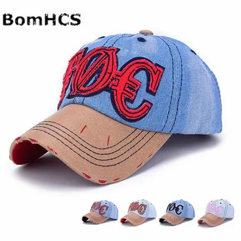 

BomHCS Korean Style Spring Summer Letters Denim Baseball Cap Boys Girls Sun Hat Unisex AM17227MZ4