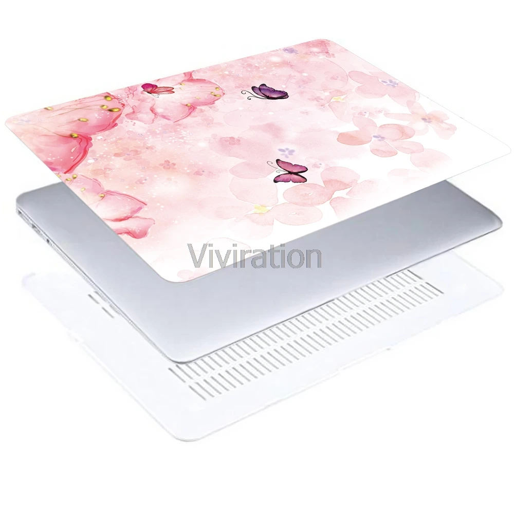 Viviration ПВХ жесткий Шарм Защитный чехол для ноутбука для Apple MacBook Air Pro retina, возрастом 11, 12, 13, 15 лет для mac book 13,3 15,4 A1707 A1708