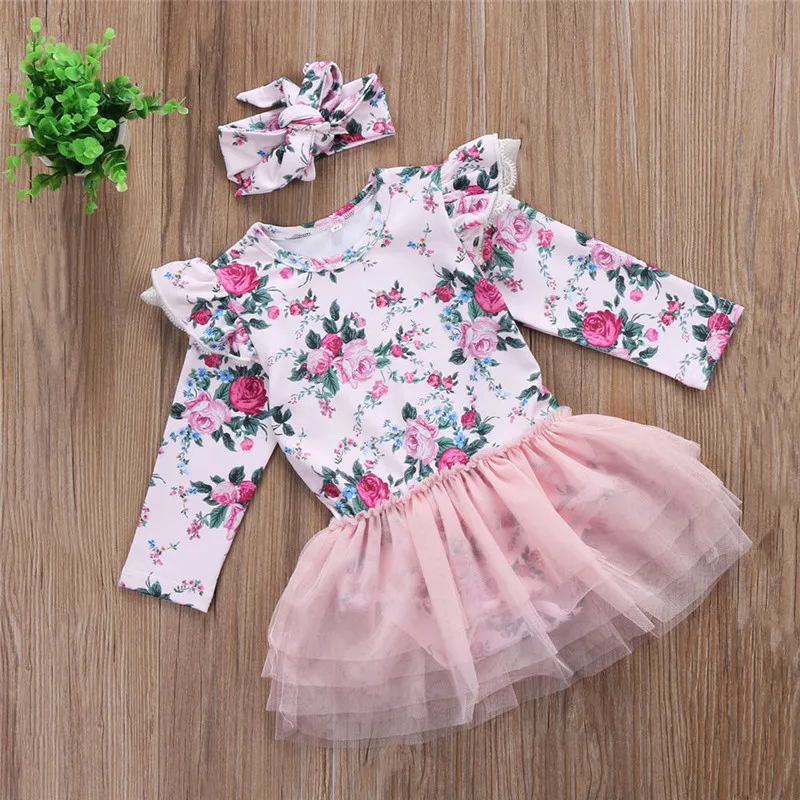 Детское летнее платье с длинным рукавом и цветочным кружевом|dress dress dress|infant baby girl