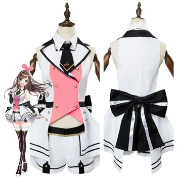 

Anime A.I.Channel Kizuna AI Cosplay Costume Halloween Carnival Costumes For Women Girls Pink Uniform Custom Made