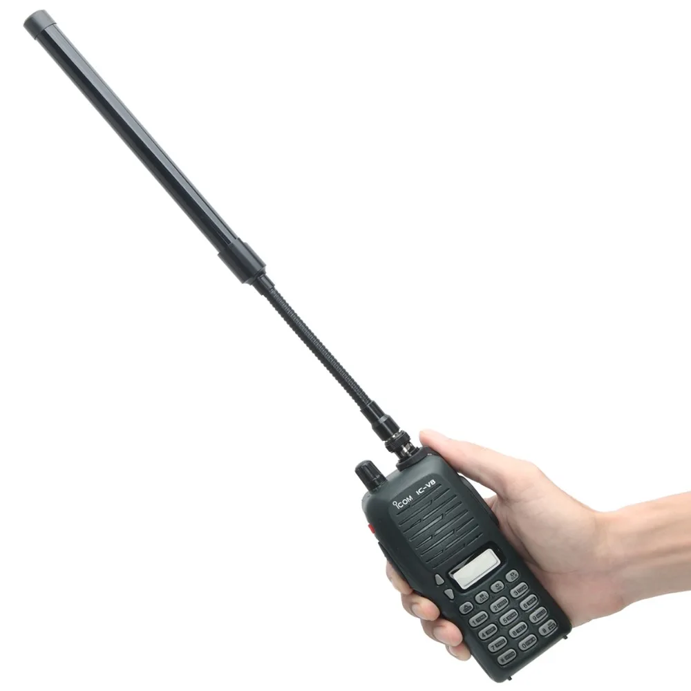 best two way radios ABBREE Gooseneck BNC Foldable Army CS Tactical VHF UHF Dual Band Antenna For Walkie Talkie long range walkie talkies 500 miles