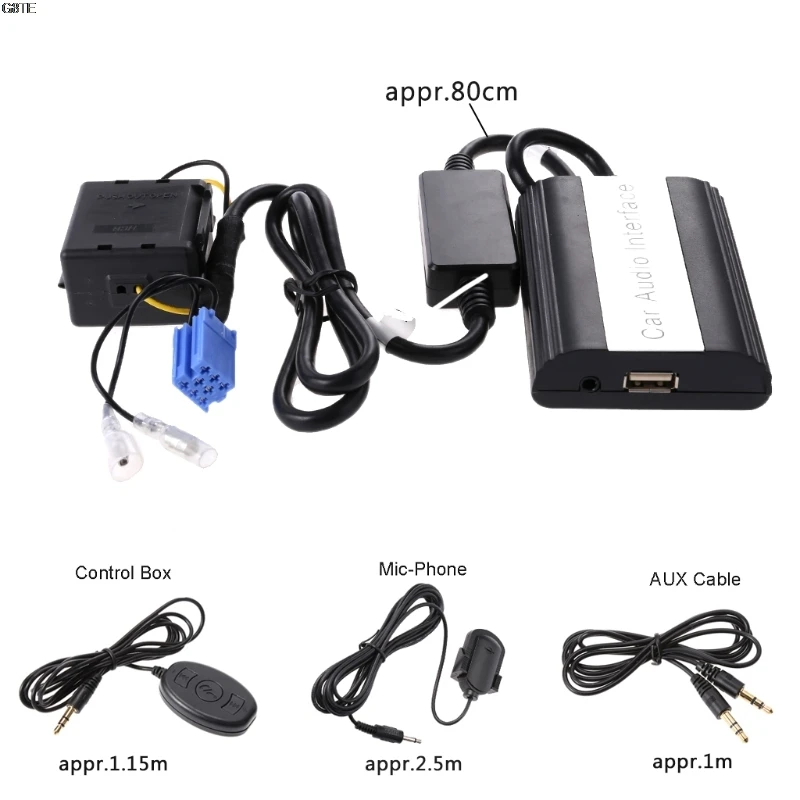 1Set Handsfree Car Bluetooth Kits MP3 AUX Adapter