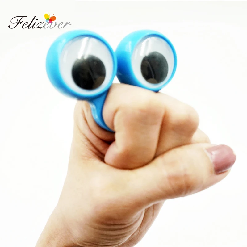 Felizever 12 шт. пальчиковые куклы с большими глазами с бегающие глазки палец Детские игрушки: бинокль и лупа наполнители для пиньяты Дети сумка с конфетами день рождения