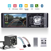 4.1 “Car Radio Stereo Lettore MP5 Bluetooth Videocamera vista posteriore FM Autoradio 1 Din AUX USB SD MP3 A Distanza di Controllo Audio auto 4012B