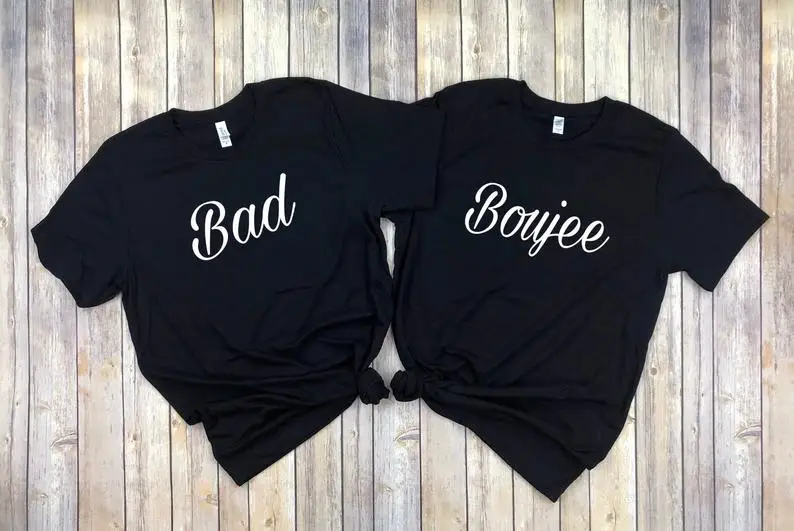 Skuggnas Новое поступление плохая футболка с надписью &quotBad and Boujee&quot bestie &quot лучшие