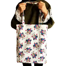 Рекламная акция, новинка, Женская Холщовая Сумка Qiucool, одна сумка Pieo Chopper, хлопковые сумки через плечо, эко складная сумка для покупок