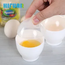 Hifuar transparente microondas huevo Poacher cocina Herramientas Boles y cuencos de almacenamiento huevo al vapor Cooker crack función de drenaje cocina Gadgets