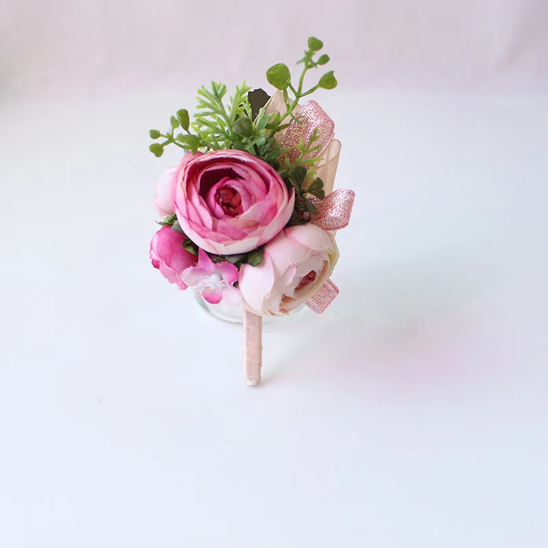 Wedding Corsages and Boutonnieres men groom artificial flowers  (18)