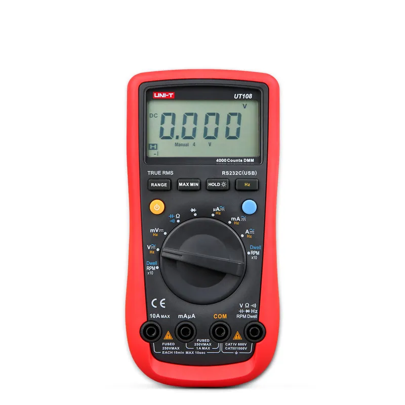

UNI-T UT109 AC DC Current Voltage Resistance Meter Diode Tester Digital Multimeter Voltmeter Ammeter Diagnostic-tools