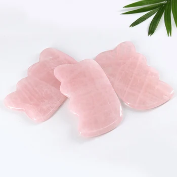 

Natural Beauty Rose Quartz China Traditional Health Gua Sha SPA Gua Sha Acupuncture Scraper Massage Tool Face back foot massage