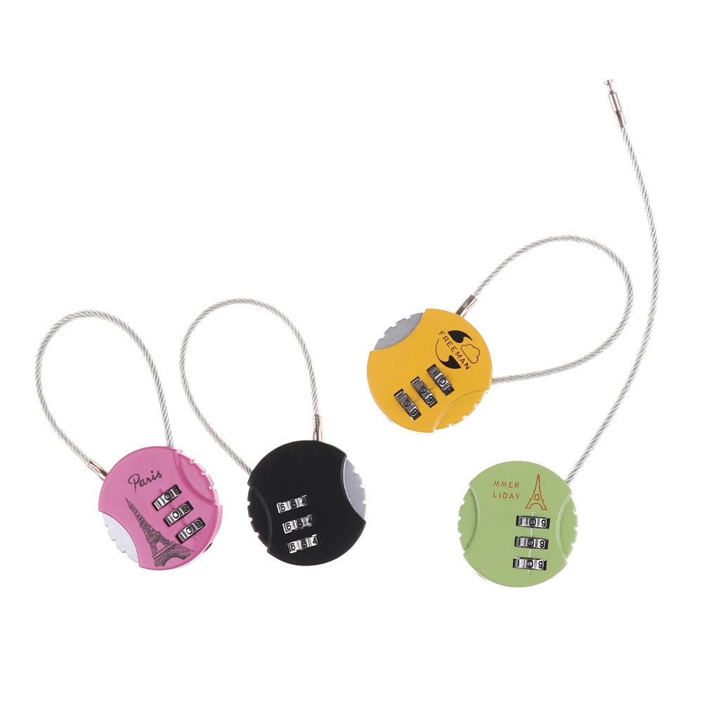 

1PCS Random Mini Padlock Locks Resettable 3 Digit Combination Travel Luggage Suitcase Code Lock