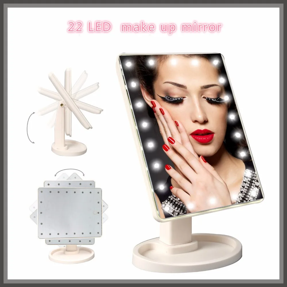 LED Touch Screen Makeup Mirror Professional Vanity Mirror With 16/22