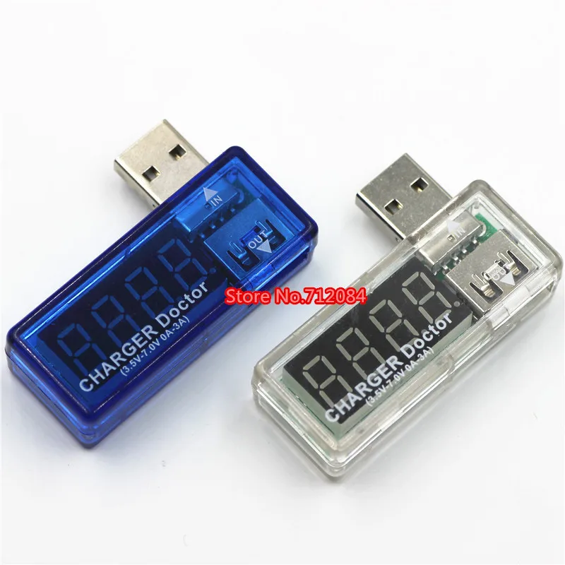 Цифровой USB Мобильный зарядный ток тестер напряжения метр мини USB зарядное устройство Доктор Вольтметр Амперметр с номером отслеживания