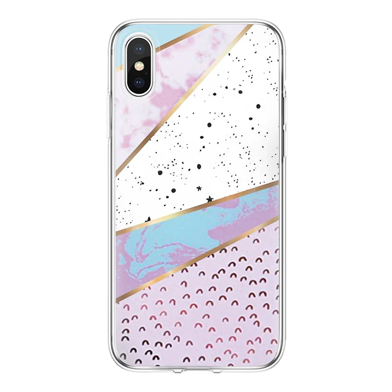 Чехол для iPhone X 6 6s S 7 8 Plus Funda для iPhone 4 4S 5 5S SE 5C Coque для iPhone 11 Pro Xs Max XR 7plus Мягкий ТПУ мраморный чехол - Цвет: dlsduon