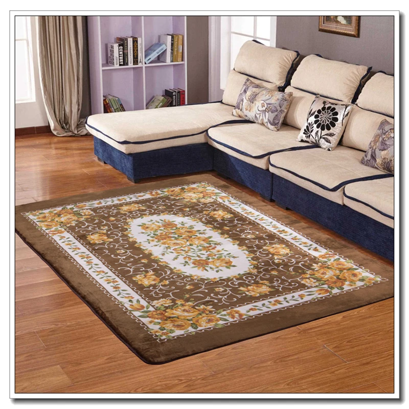

New Arrival Rectangular European style carpet Living room coffee table bedroom carpet modern household floor mat