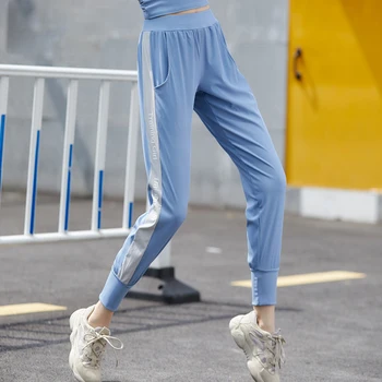 

2019 women new pocket Splicing slim pants color letter stitching leisure sporting pants waist sexy fashion Leggings